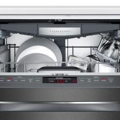 Alternative view of Bosch – 800 Series 24 Top Control Built-In Dishwasher with CrystalDry, Stainless Steel Tub, 3rd Rack, 42 dBa – Black stainless steel