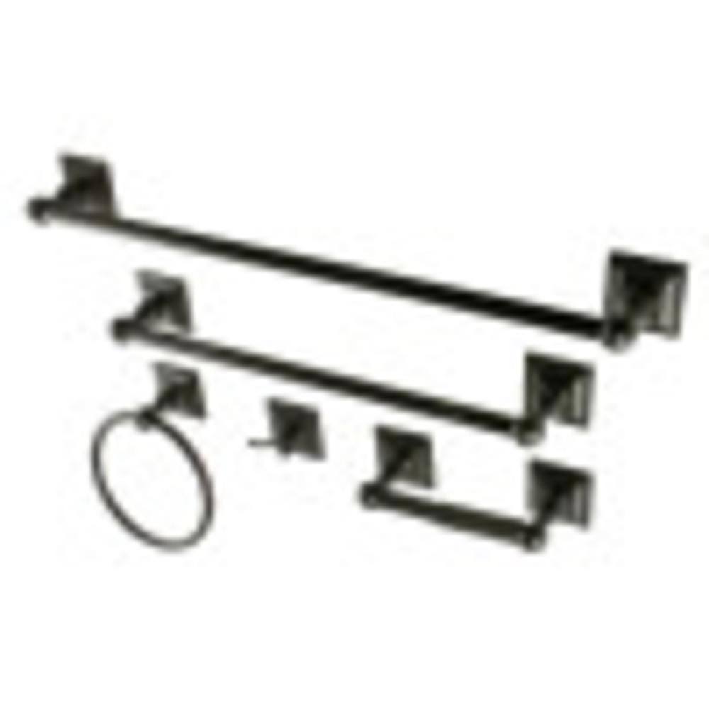 Kingston Brass BAHK3212478ORB Serano 5-Piece Bathroom Accessory Set, Oil Rubbed Bronze