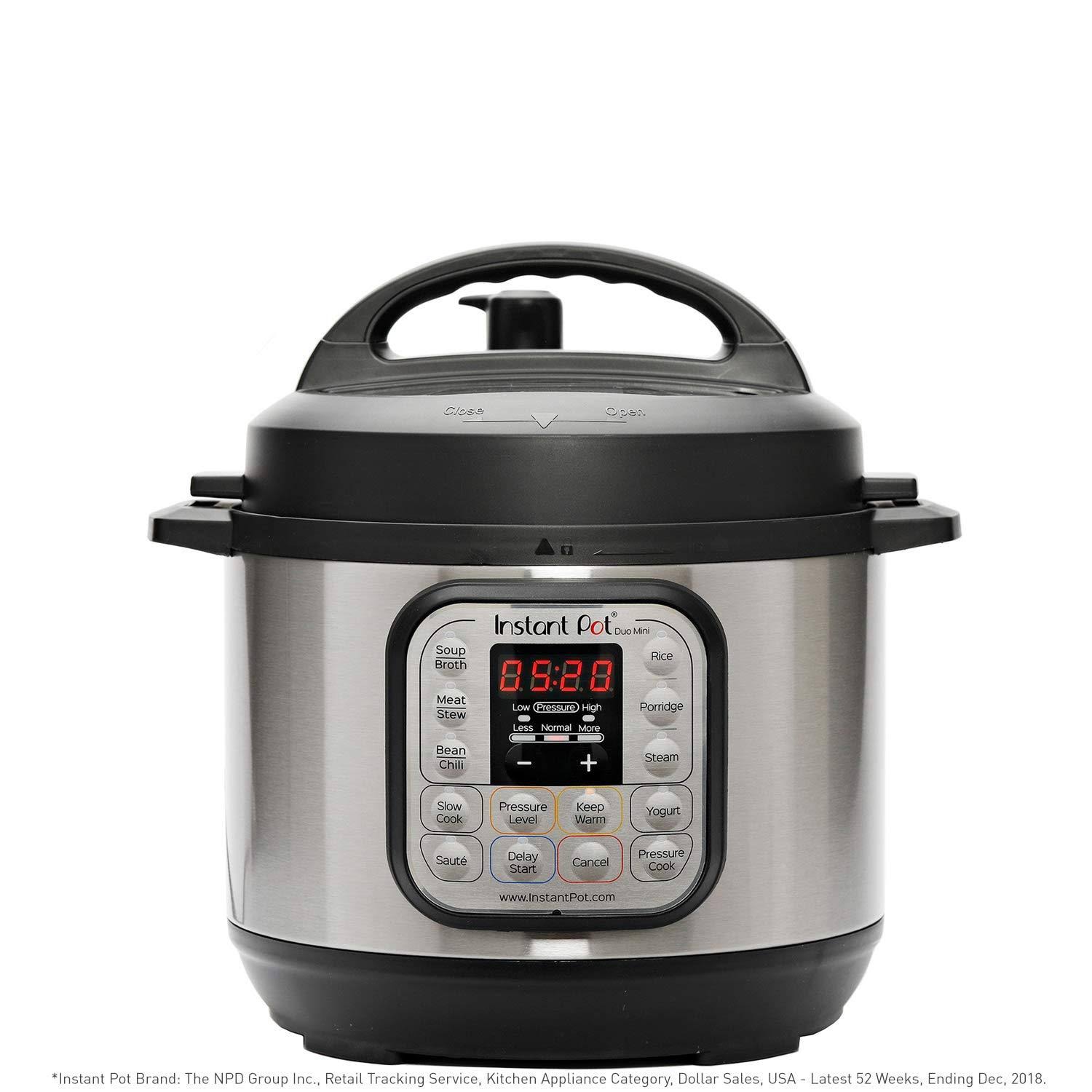 Instant Pot Duo Mini 7-in-1 3qt Electric Pressure Cooker – Silver - Image 2