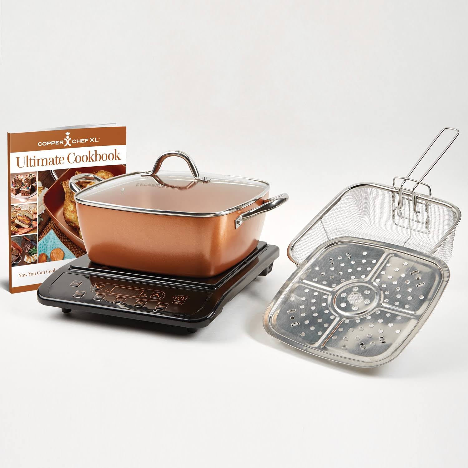 Copper Chef XL Precision Induction Cooktop u0026 11 inch Casserole Set as Seen on TV