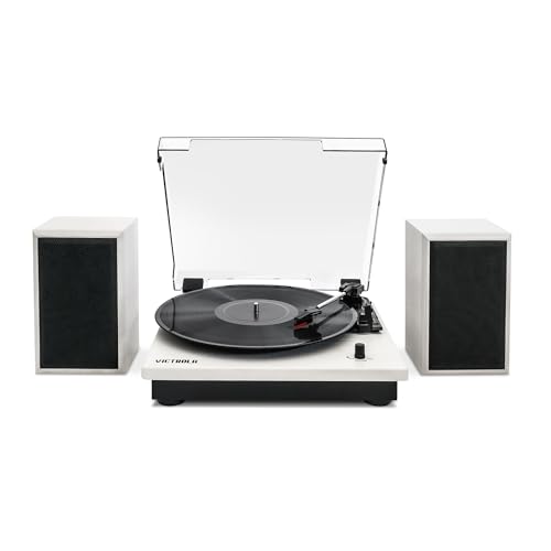 Victrola The Quincy 6-in-1 Bluetooth Record Player & Multimedia Center with Built-in Speakers ?C 3-Speed Turntable, CD & Cassette Player, AM/FM Radio, Wireless Music Streaming (Natural) - Image 22