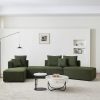 Convertible Sectional Sofa Couch for Living Room, Oversized L Shaped Couch with Chaise Lounge Sofa Set, Comfy Upholstered Sofa with 3 Back Pillows & 2 Throw Pillow, for Home Office (Orange)